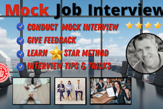 conduct a mock job interview and coach for job search