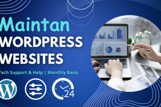 do wordpress website maintenance, updates, customization and support