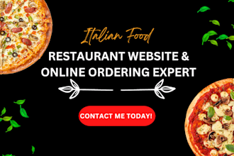 create restaurant website with a seamless ordering system