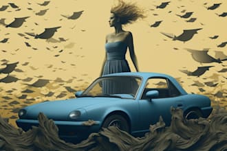 create unique car or concept illustration