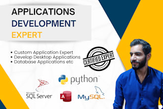 develop desktop  database applications in python tkinter, microsoft access