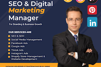 be your overall digital marketing manager, SEO, SMM, and SEM