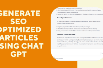generate SEO optimized articles using chat gpt