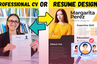 create professional canva cv design and modern resume design