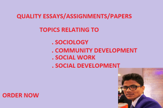 help write social work, community development, and sociology essays