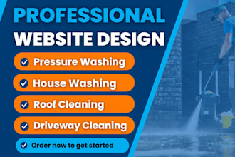 do well designed pressure washing website, power washing website