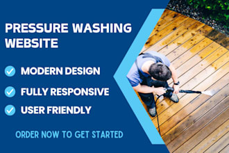 do well designed pressure washing website, power washing website