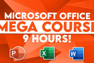 teach you ms excel, powerpoint, word, outlook, power bi