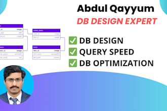 design and develop any sql database design for your product