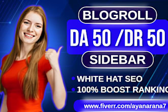 make high authority blogroll sidebar backlinks