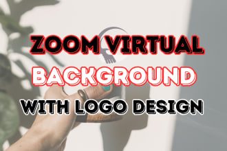 do custom google meet and zoom virtual backgrounds with logo design services