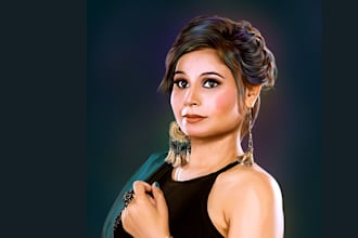 draw realistic digital smudge painting from your photo