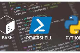 automate tasks with bash, powershell, and python scripts