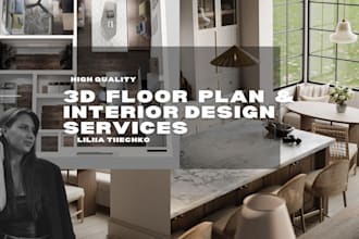 create 3d render floor plans of interior, restaurant