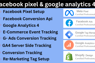 fix or setup facebook pixel migration google analytics 4 conversion API tracking