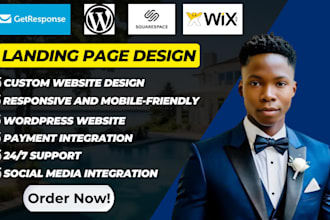 do getresponse landing page, wordpress landing page, wix lead capture page,brevo