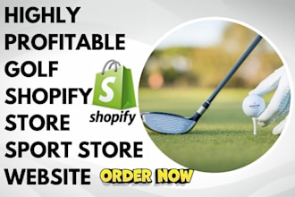 design 7 figure golf shopify store golf club store athletics store sport website