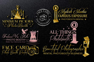 do 360 photo booth or photography signature logo design