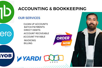 be bookkeeper for your business using qbo, xero,yardi,myob,appfolio