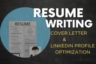 write a resume, CV, and cover letter, and optimize linkedin