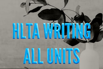 write and proofread hlta portfolio