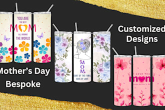 design 2d 3d tumbler and mug wraps 12oz 20oz 30oz 40oz
