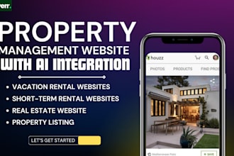 build beatify real estate vacation rental n property management in ai integrated