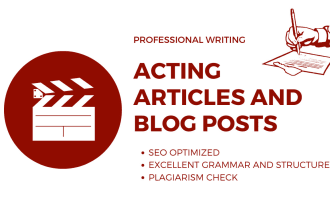 write acting related articles