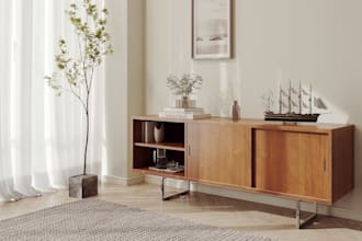 do a 3d photorealistic furniture design and render