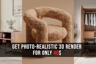 create photorealistic 3d furniture renders
