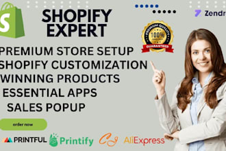 set up shopify store for you