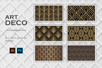 create vector seamless and geometric art deco patterns