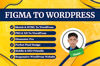 convert figma to wordpress website using elementor pro