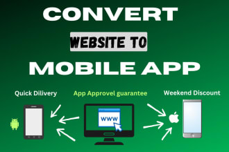 convert any website to ios app and android app