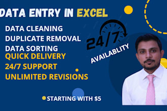 data entry, scrubbing, analysis, and comparison