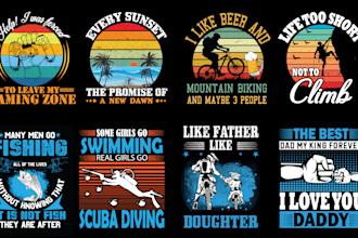 create custom eye catching t shirt design for you
