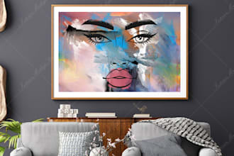 create abstract wall art, digital art, wall art,