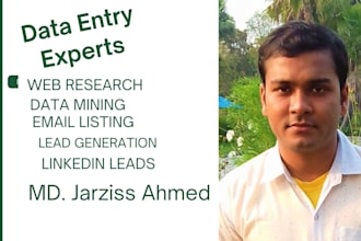 data entry by web research for any industry