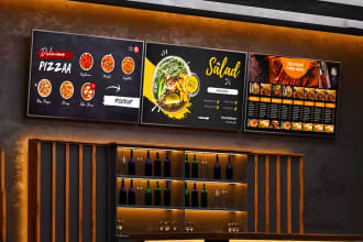 design menu board, digital menu or TV screen