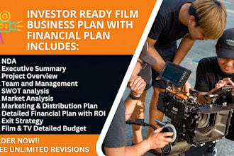 write a investor ready film business plan with film budget