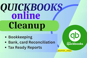 do setup quickbooks cleanup, catchup bookkeeping  in quickbooks online
