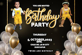 design an invitation card for wedding,birthday,bussines  and baby shower
