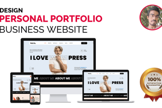 create portfolio,business website or landing page, design