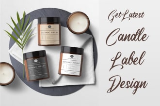 do an eye catching candle label design and box packaging design