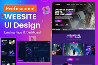 do custom website UI UX design, design figma website UI and landing page design