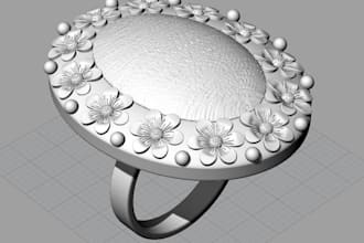 create a  3d graziella ring ready for 3d printing