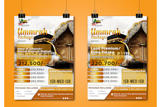 design islamic flyers, hajj umrah deals flyers