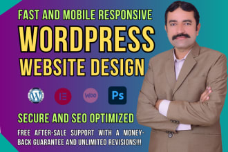 design mobile responsive, creative professional wordpress website for business