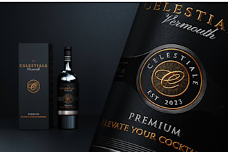 create a custom luxury wine labels for your brand