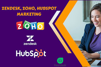hubspot crm, zoho , zoho campaign,  zendesk freshdesk, zendesk crm, zoho crm